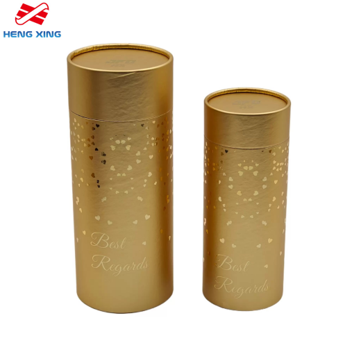 scatola regalo in tubo di cartone