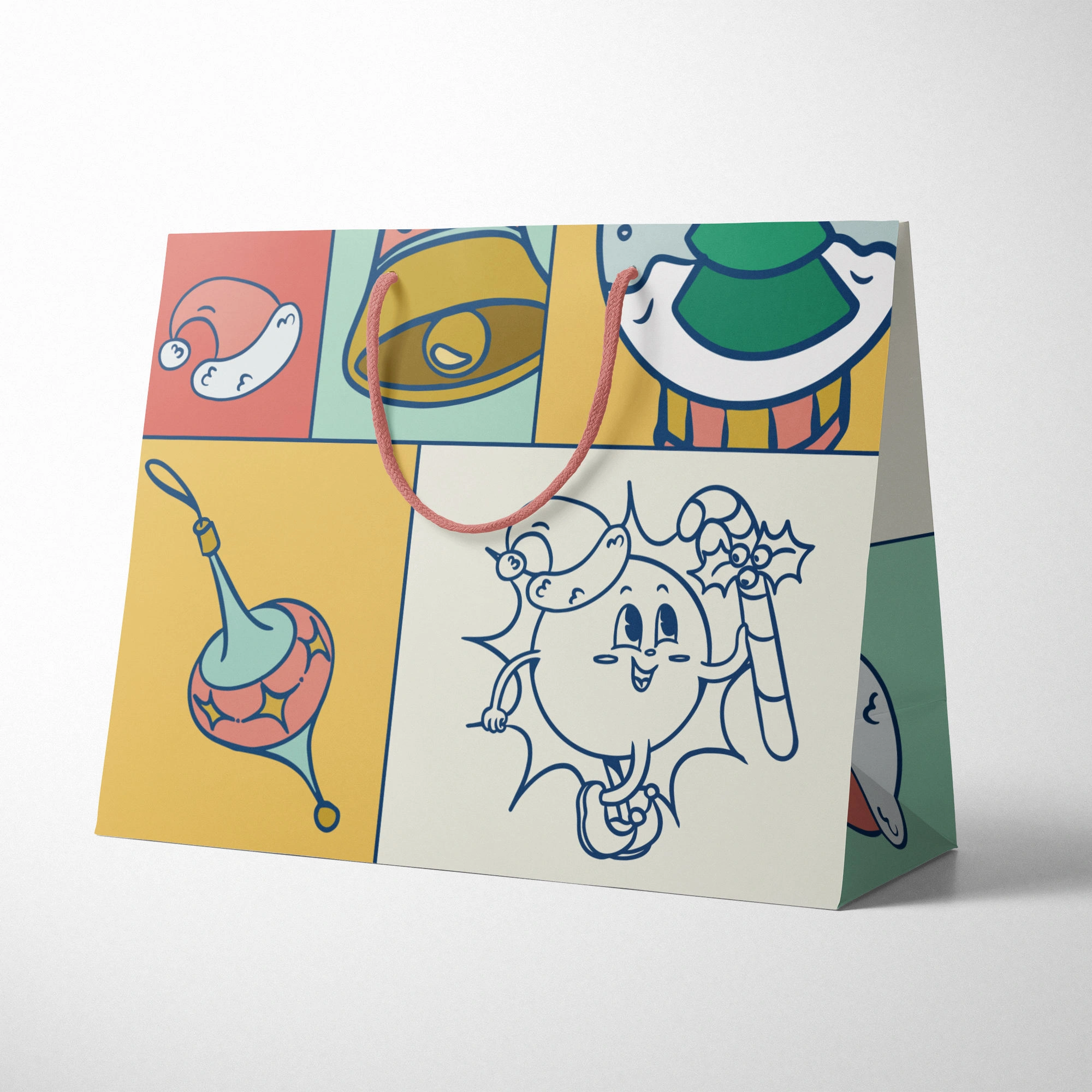 Sacchetti regalo di carta natalizi all'ingrosso